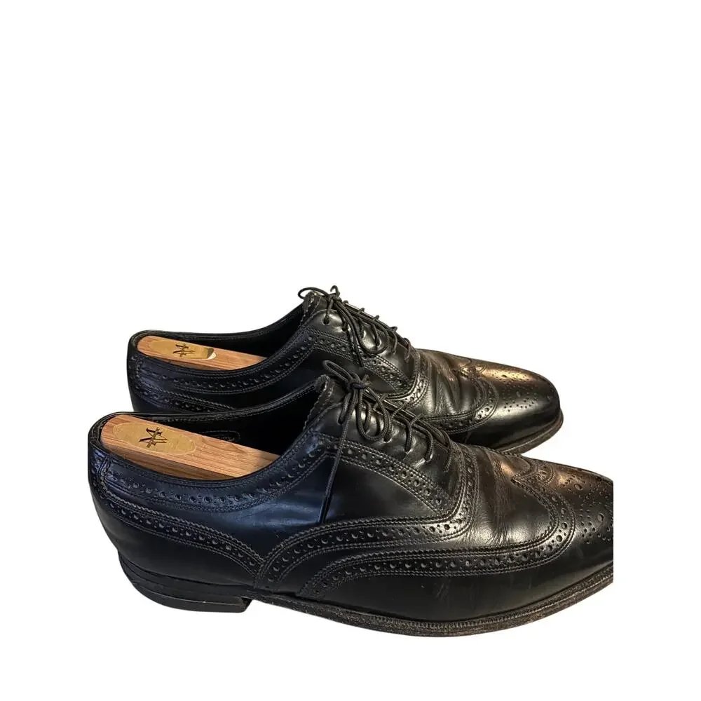 Florsheim Imperial Black Leather Wingtip Oxford Shoes Size 8.5 EEE